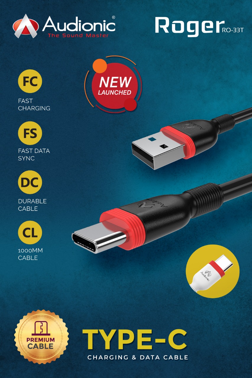 RO-33T | Roger Type-C Fast Charging Data Cable - Audionic
